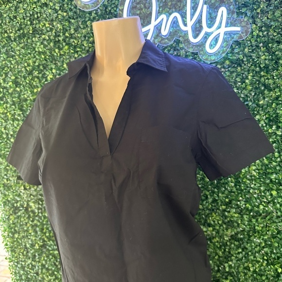 J Crew Jersey Polo Shirt Womens Black Size S - Picture 3 of 9